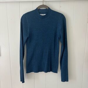Apiece Apart Fine Ribbed Long Sleeve Sweater with Split cuff - Size S